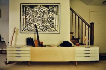 ikea alex hacks - low modernist credenza with roll top