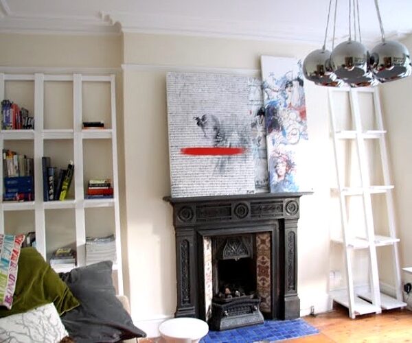 ikea ladder shelf hack