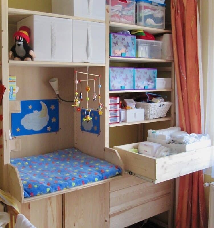 ikea ivar baby change table with storage