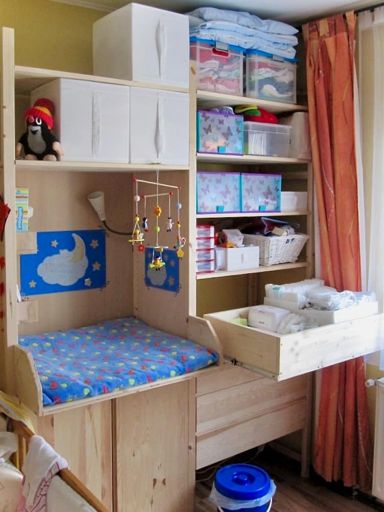 IKEA IVAR hacks - baby change station