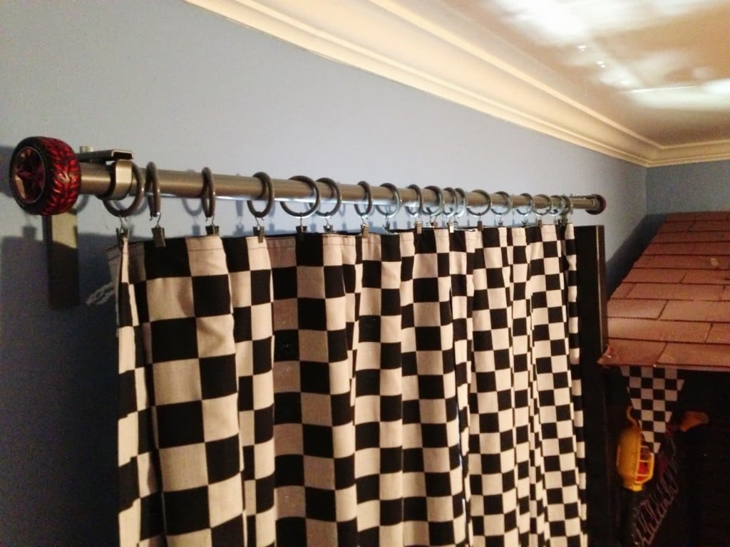 Simple curtain rod end cap idea