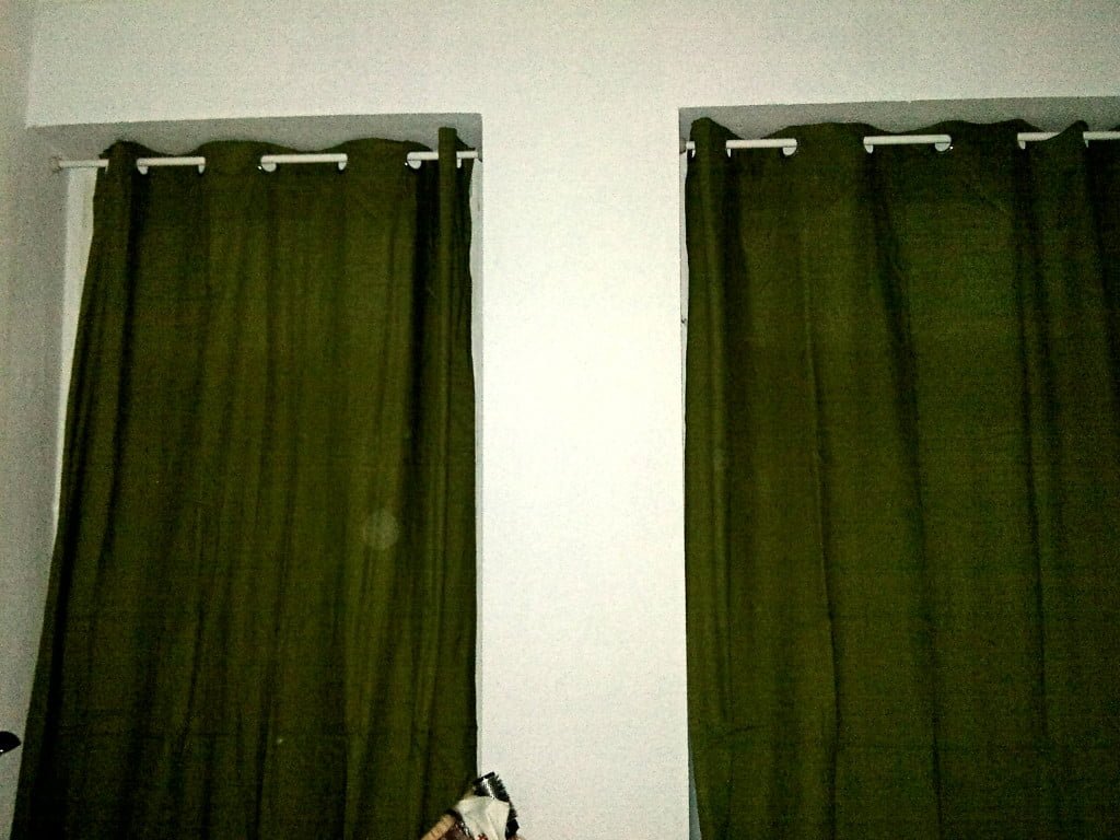 Hanging Curtains without Drilling with ORE Shower Curtain Rod IKEA