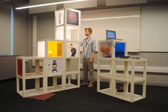 Interactive Display With Rack 15 LACK tables as Metabolight interactive display unit