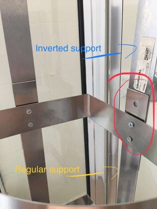 Corner shower caddy The Grundtal extra long version IKEA Hackers