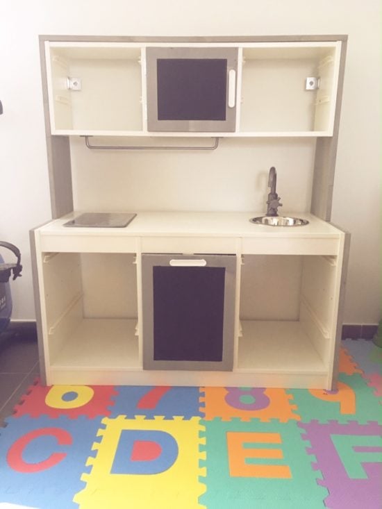 Kids kitchen with lots of storage just like a real kitchen