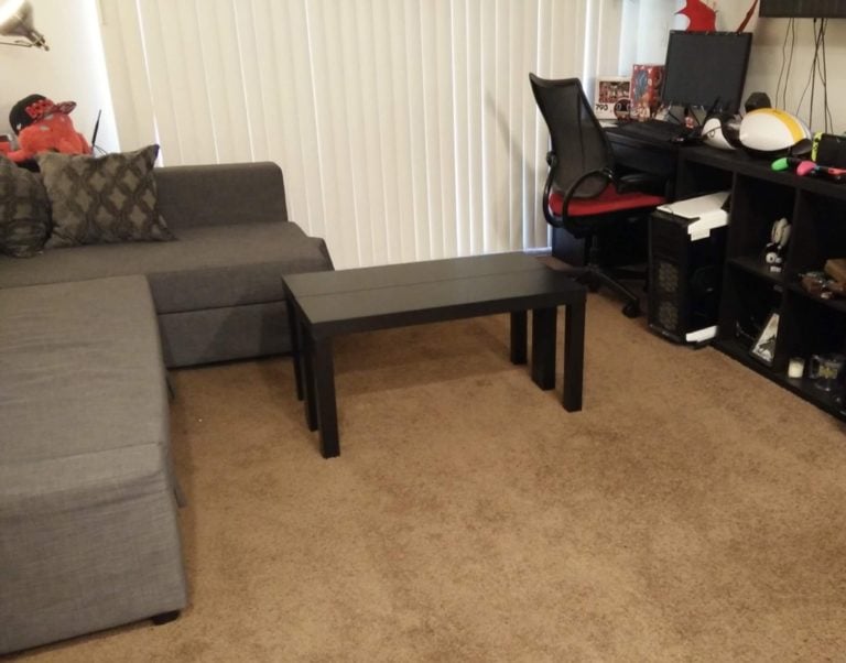 Extendable Board Game Table made from IKEA TV stands