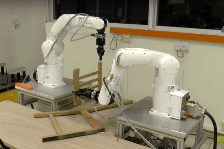 robots assemble ikea chair