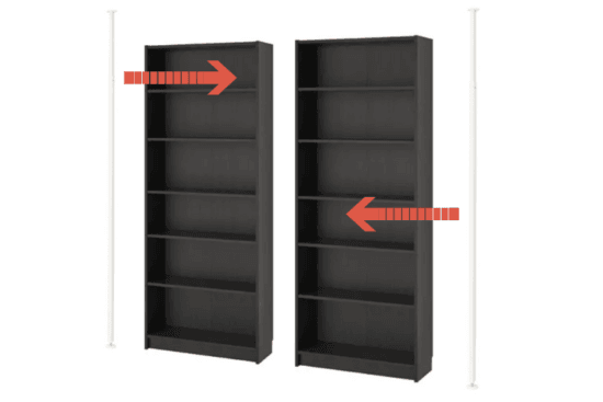 Hackers Help: BILLY bookcases as bedroom divider?