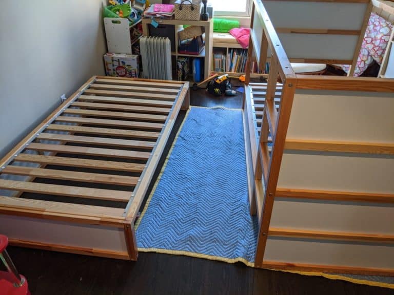 Amped up KURA bed with drawers and safety rail IKEA Hackers