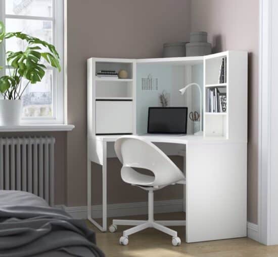 Lshaped desk to boost productivity. 10 ideas here IKEA Hackers