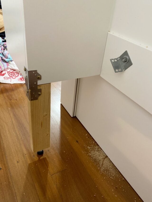 Freestanding BRIMNES Headboard Hack (no wall attachment required)