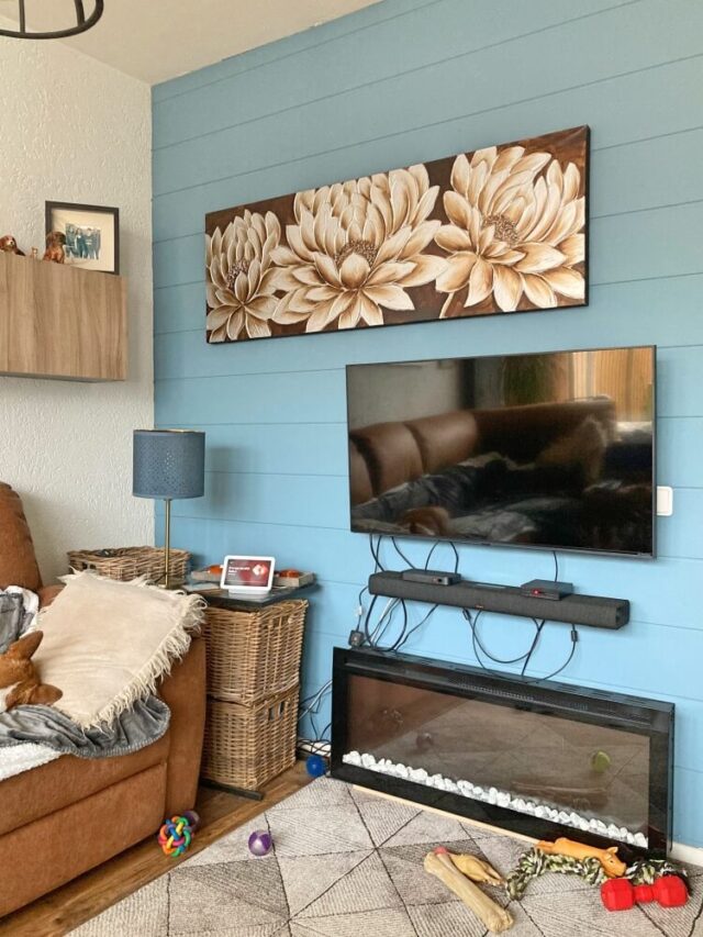 See how this Fireplace TV wall hack transformed the space