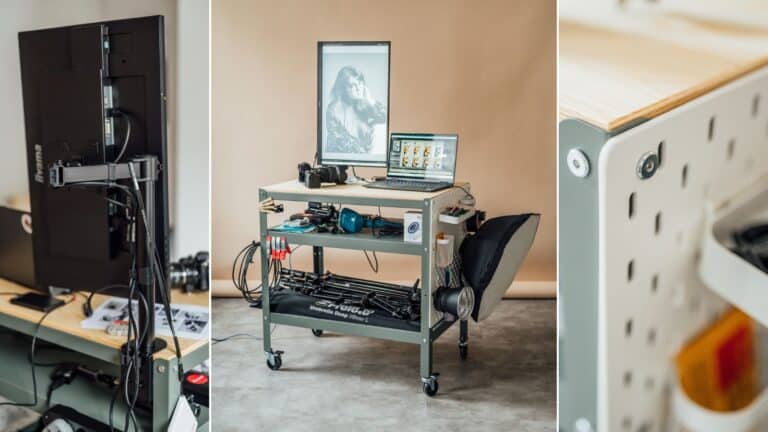 Photography tether table and cart hack