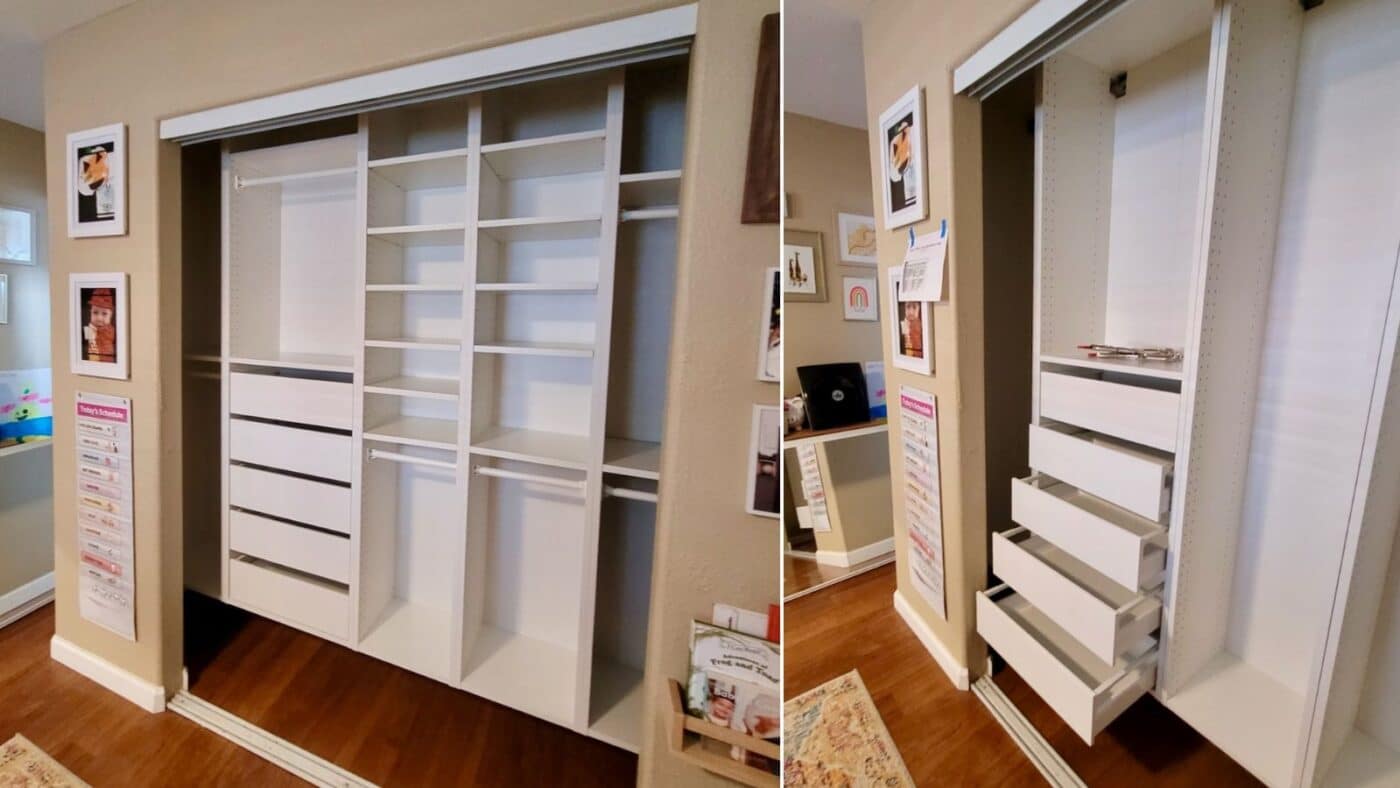 2 ways to DIY a built-in sloped ceiling closet