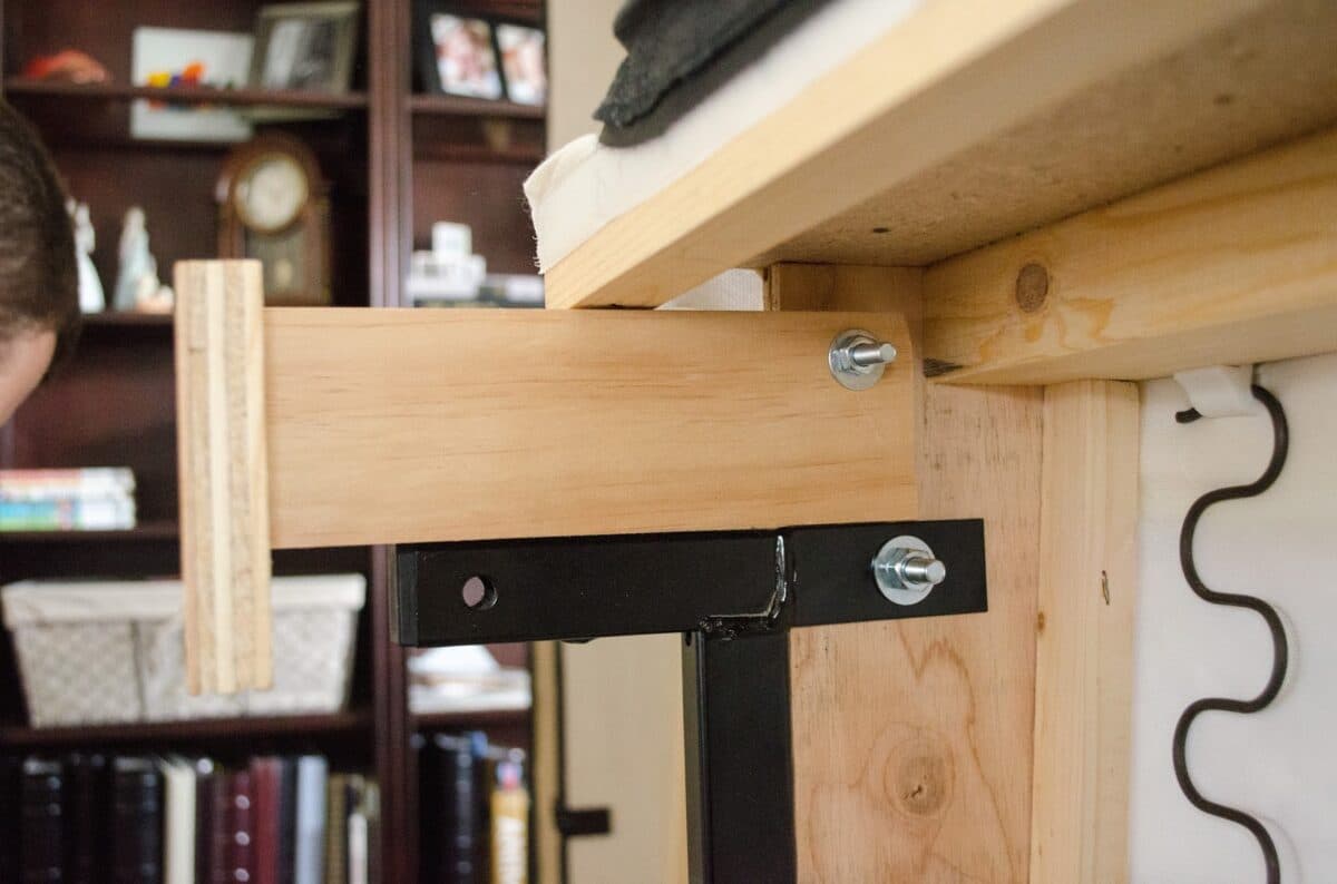 Attach the new leg to the KIVIK sectional frame