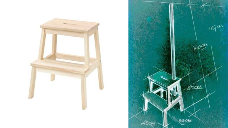 Ingenious IKEA Hack Transforms Step Stool into a Senior-Friendly Aid