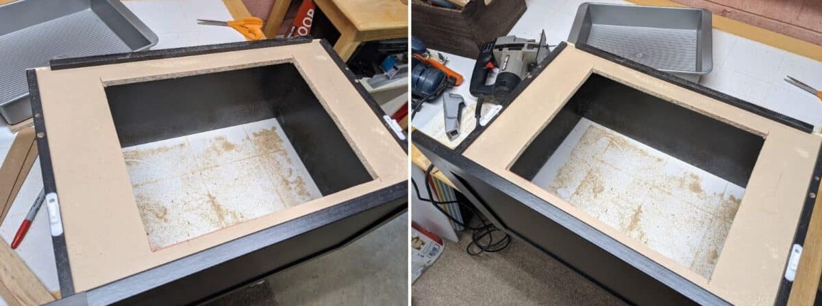 cut the base of the BESTA drawer