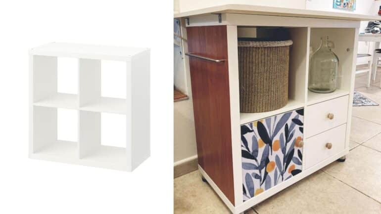 How a $45 IKEA Shelf Became My Small (But Cute) Kitchen Island