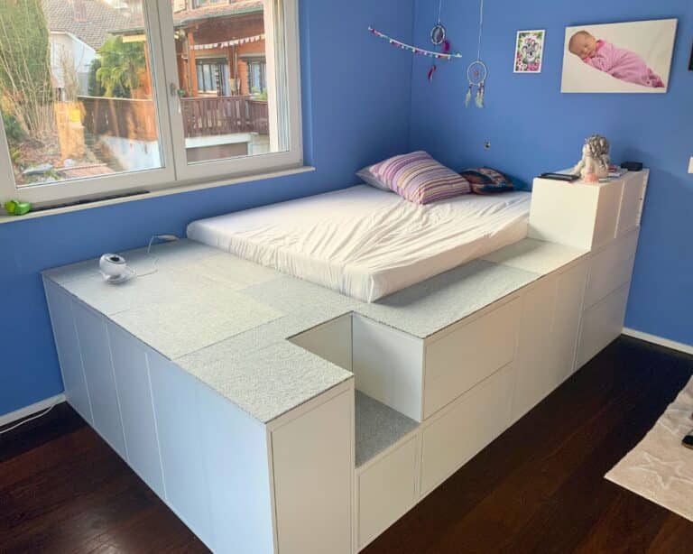 IKEA EKET DIY platform bed with storage