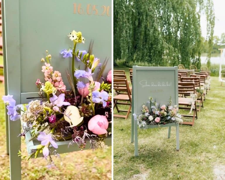 wedding sign diy from old IKEA easel