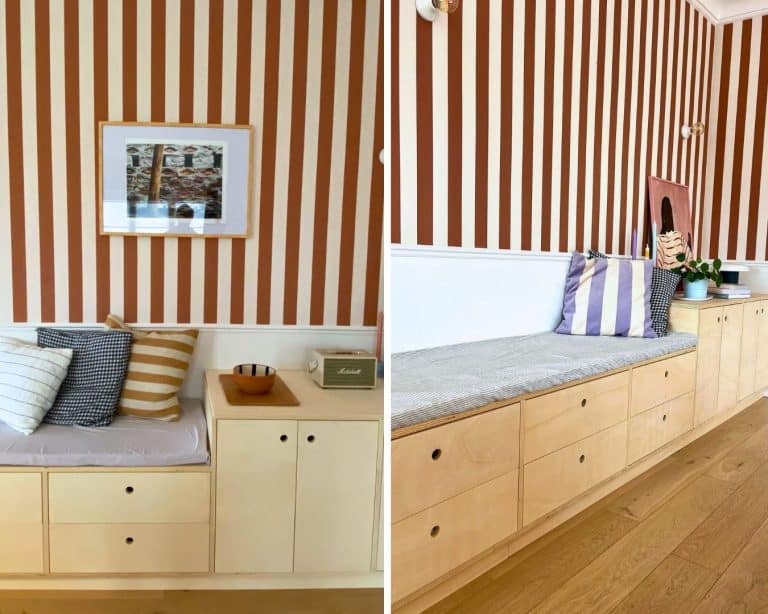metod bench storage hack