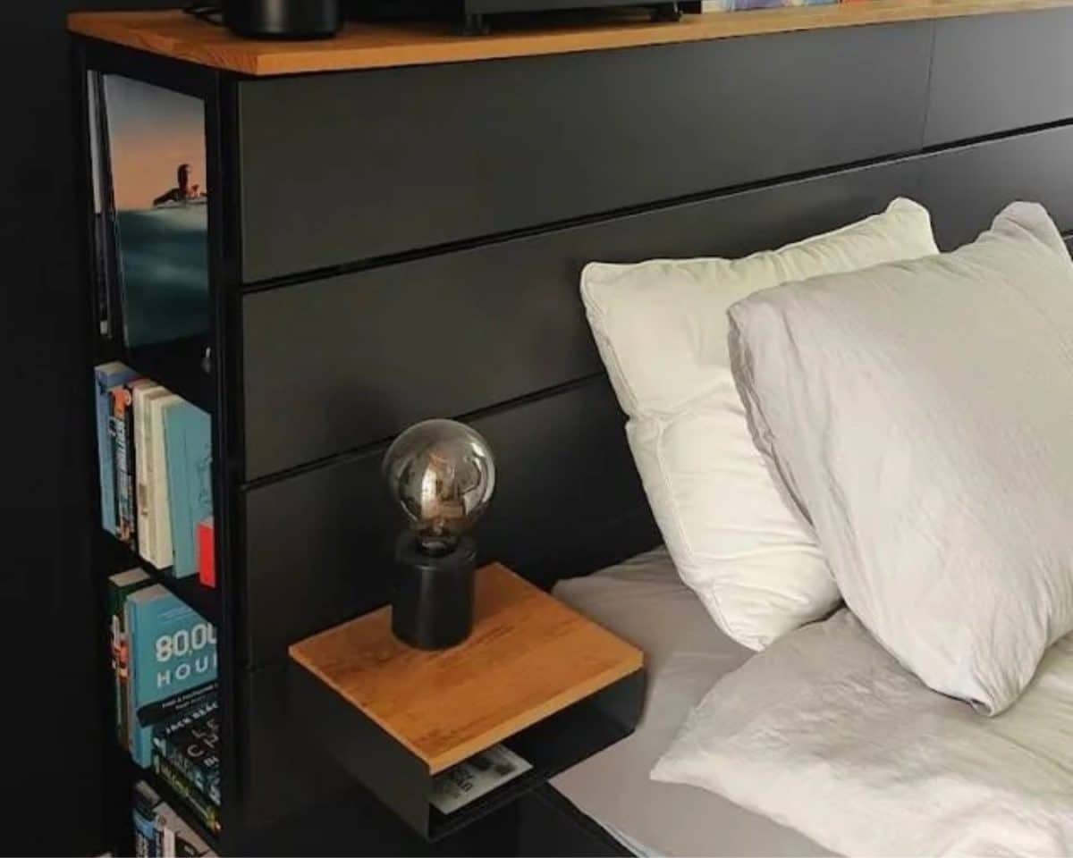 Storage headboard IKEA hack