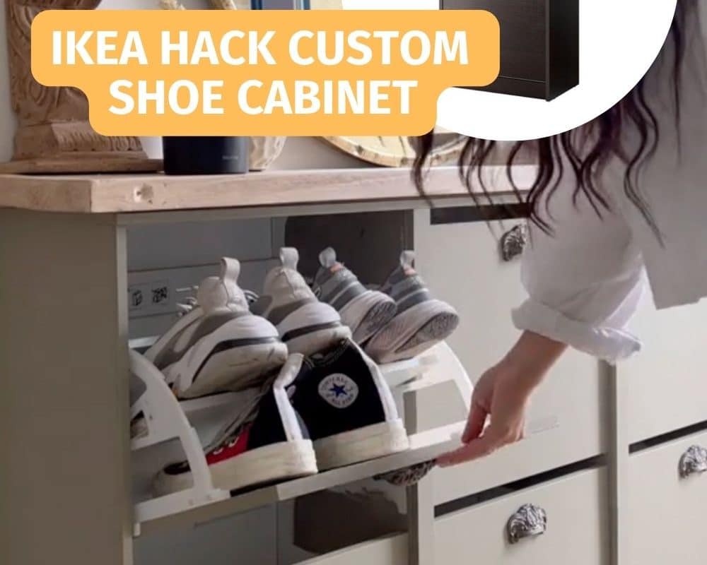 ikea bissa shoe storage hacked into custom slim shoe cabinet