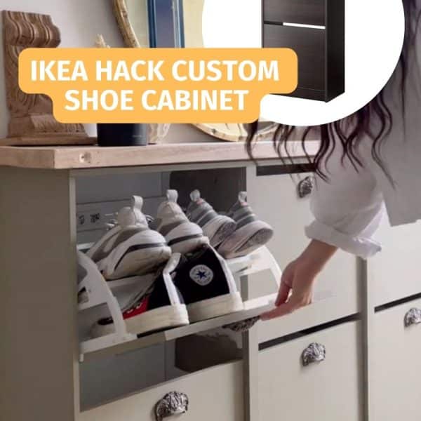 ikea bissa shoe storage hacked into custom slim shoe cabinet