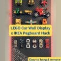 lego car display - IKEA Hackers lego car display on the wall using IKEA SKÅDIS pegboard