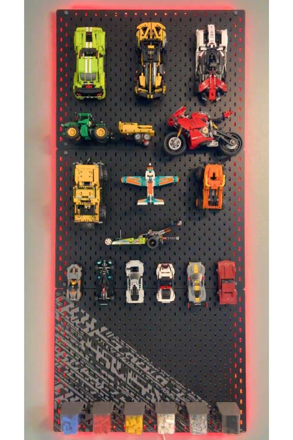 lego car display wall - IKEA Hackers lego car display on the wall using IKEA SKÅDIS pegboard