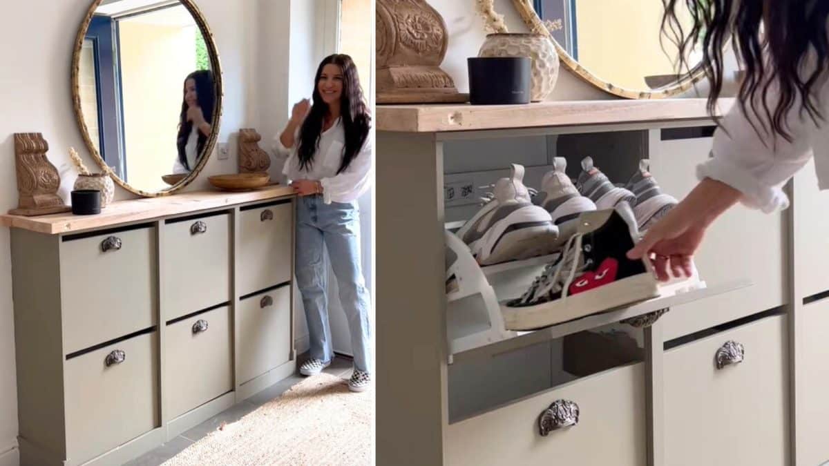 shoe cabinet - IKEA Hackers ikea bissa shoe storage hacked into custom slim shoe cabinet