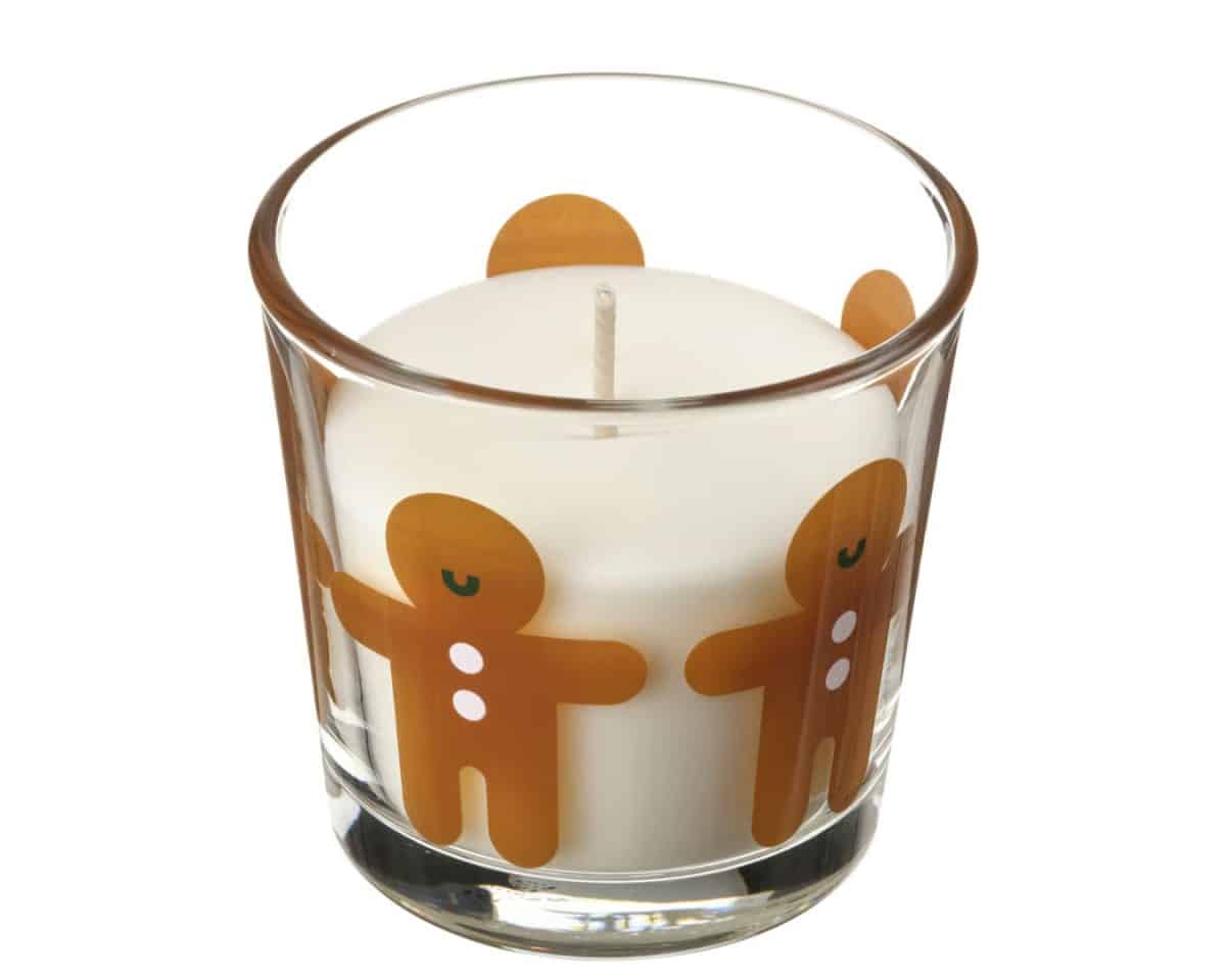 10 - IKEA Hackers VINTERFINT Scented Candle, Gingerbread Cookies