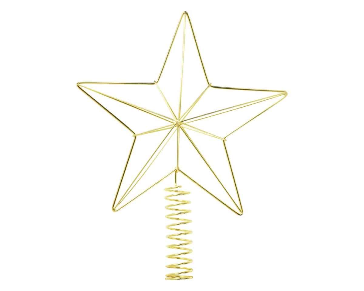 14 - IKEA Hackers IKEA Christmas decor ideas with VINTERFINT Gold Star Tree Topper