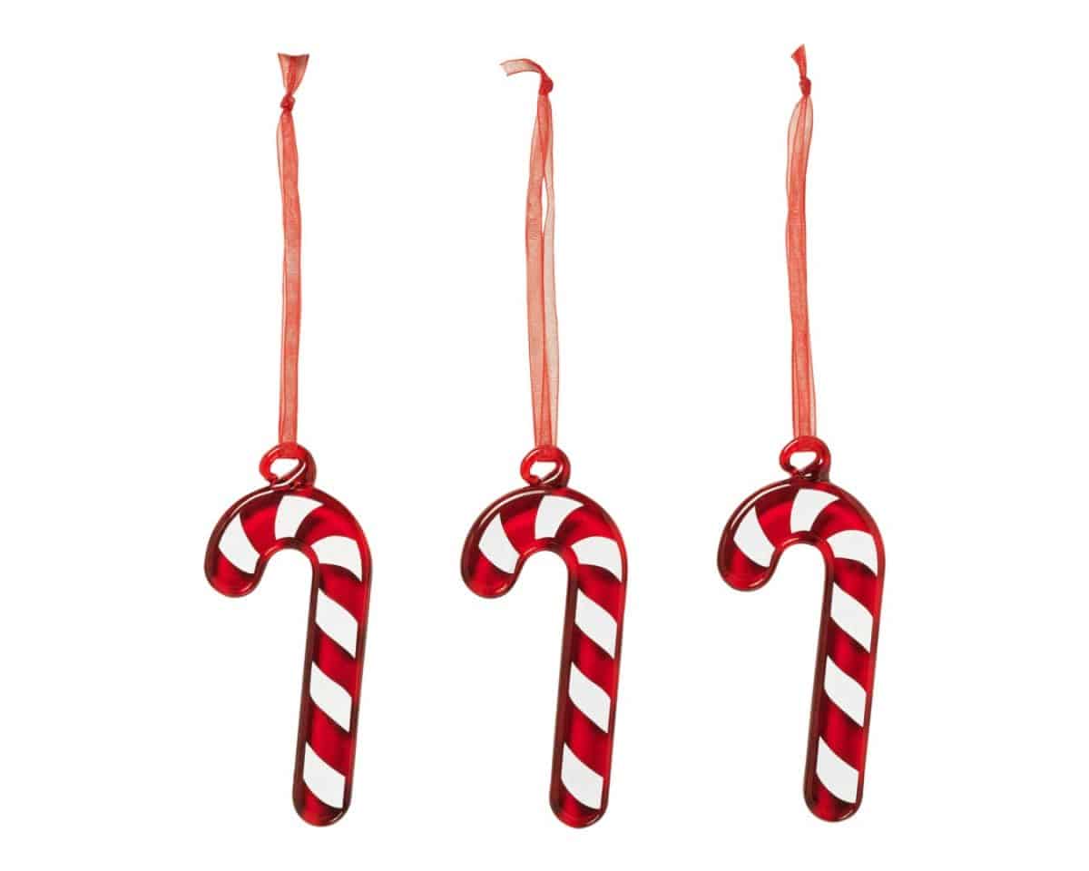 16 - IKEA Hackers VINTERFINT Glass Candy Cane Ornaments