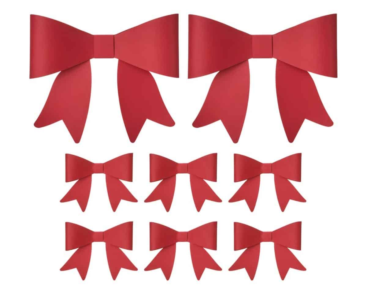 21 - IKEA Hackers VINTERFINT Red Bow Ornaments