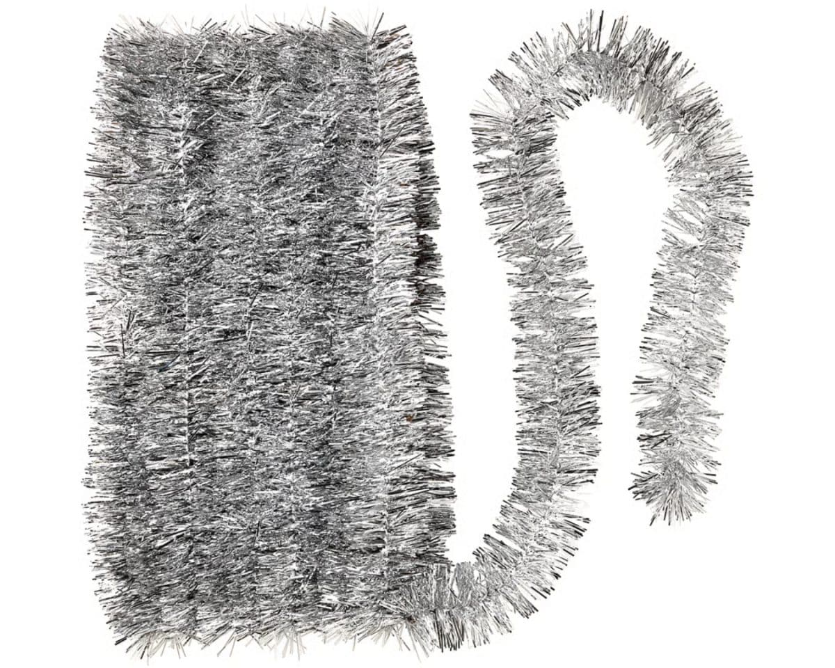 7 - IKEA Hackers IKEA Christmas decor ideas with VINTERFINT Silver Tinsel Garland for a vintage christmas look