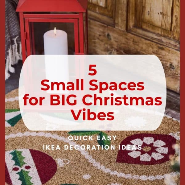 Front door christmas decor with IKEA finds