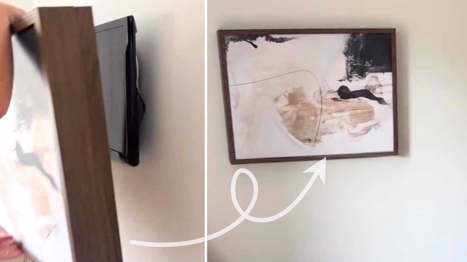 hide-TV-hack - IKEA Hackers easy IKEA Hacks - DIY frame TV