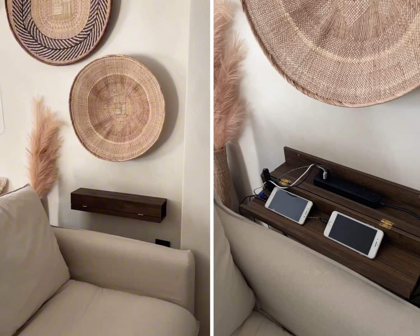 mosslanda-hidden-charging-station - IKEA Hackers hidden charging station using IKEA Picture ledges