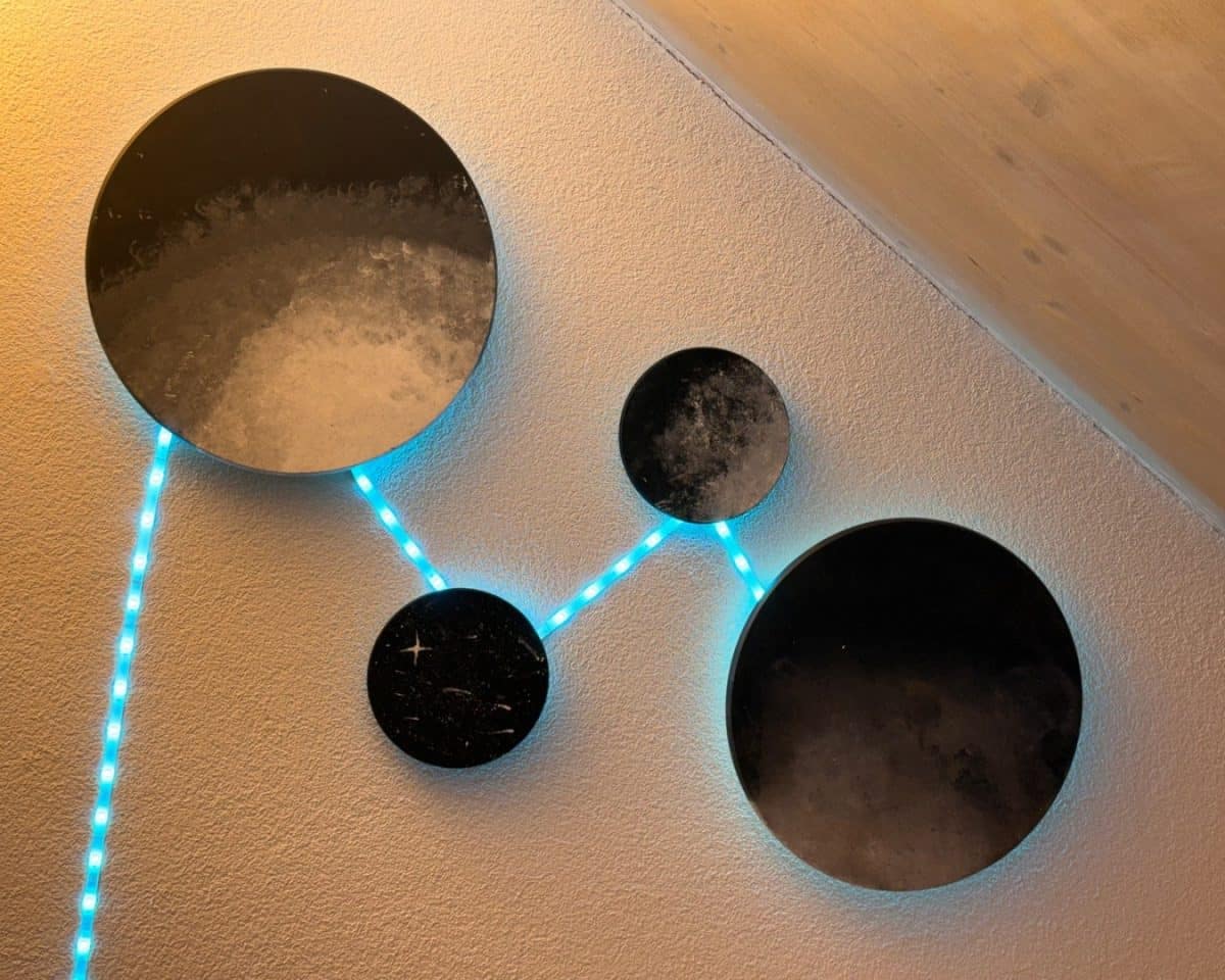 lunar landscape lighting - IKEA Hackers planet lights with lunar landscape moon light