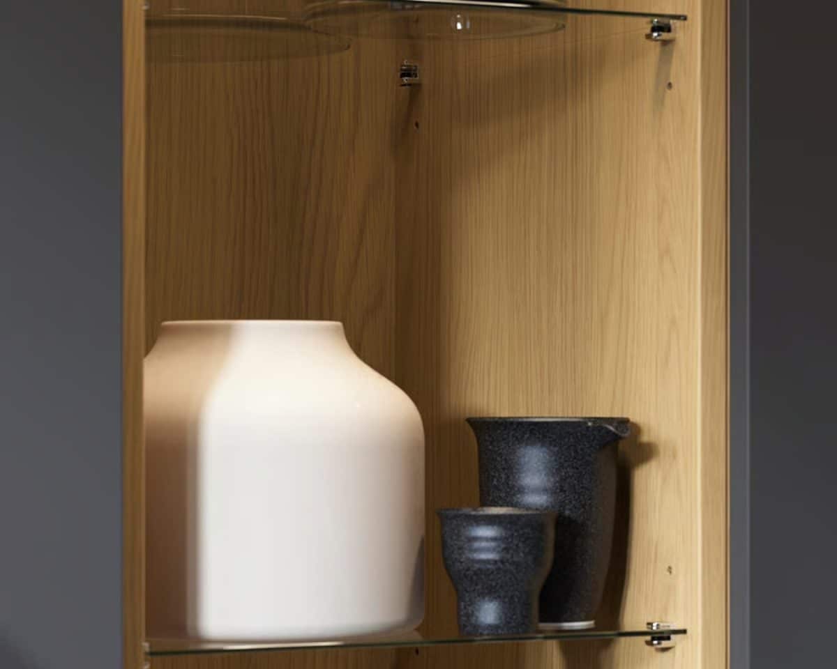 PAX Mid-Unit Add-On display shelf in wood or glass