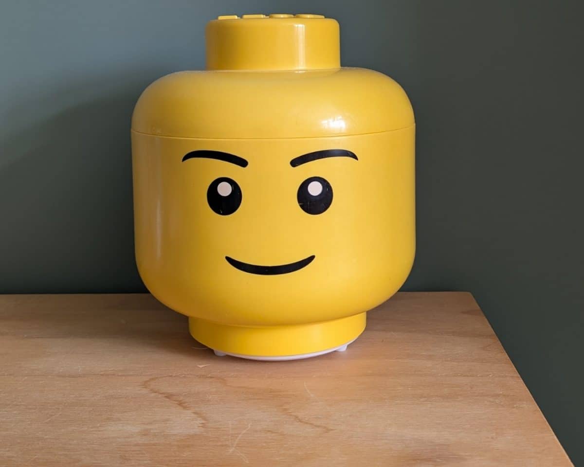 6 - IKEA Hackers LEGO storage head as DIY lamp