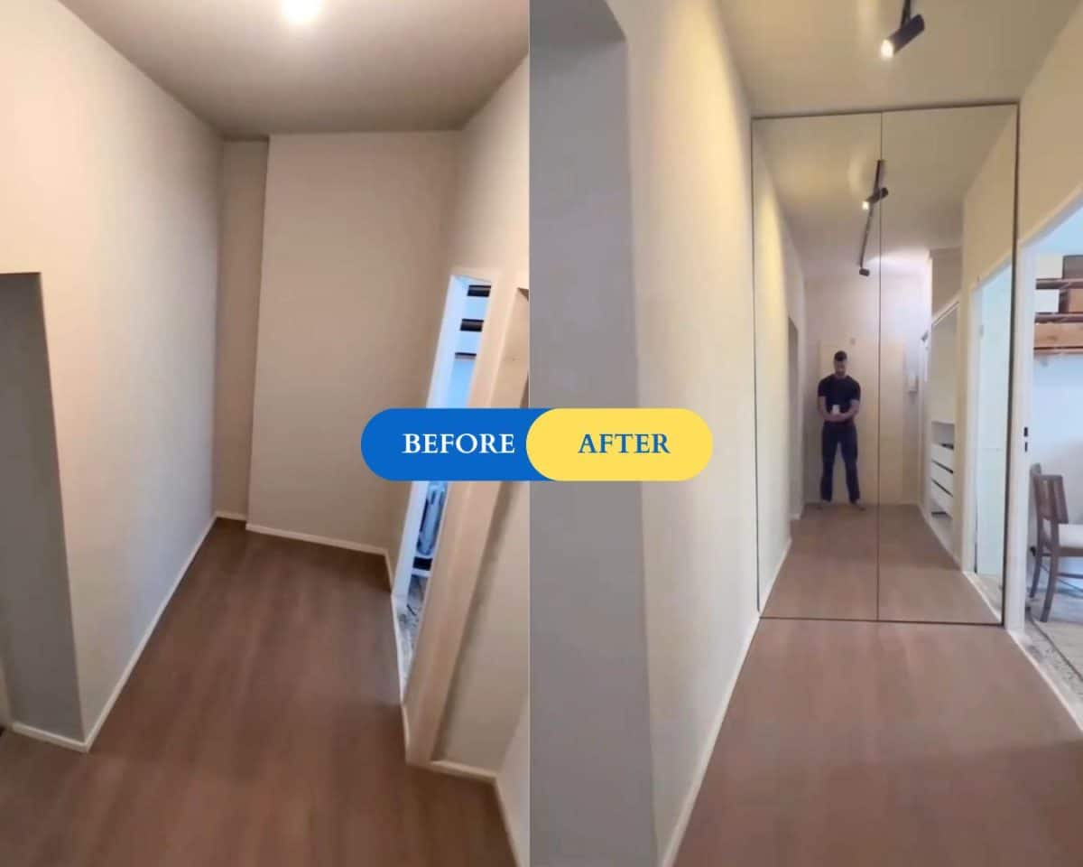 hall closet storage with mirror IKEA PAX