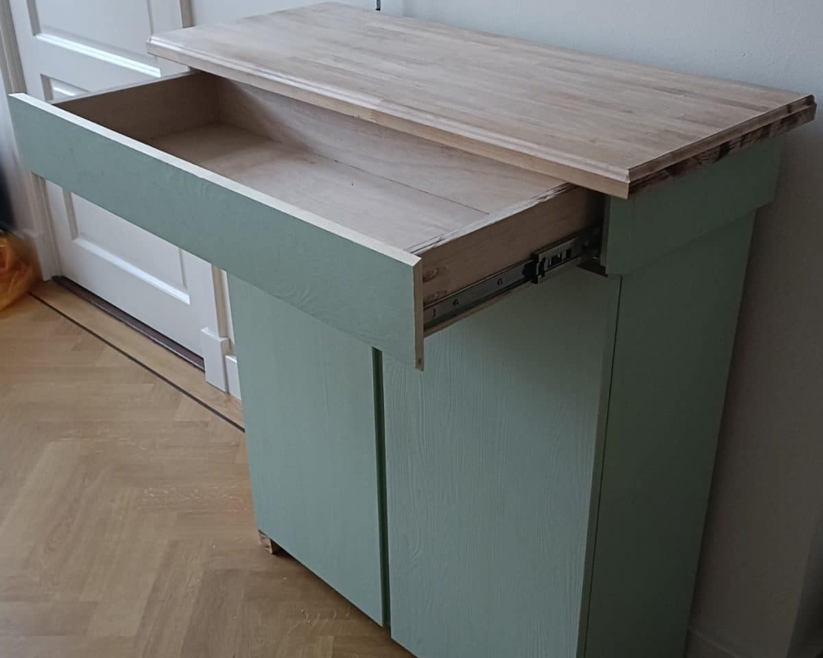 IKEA ivar cabinet with drawer hack