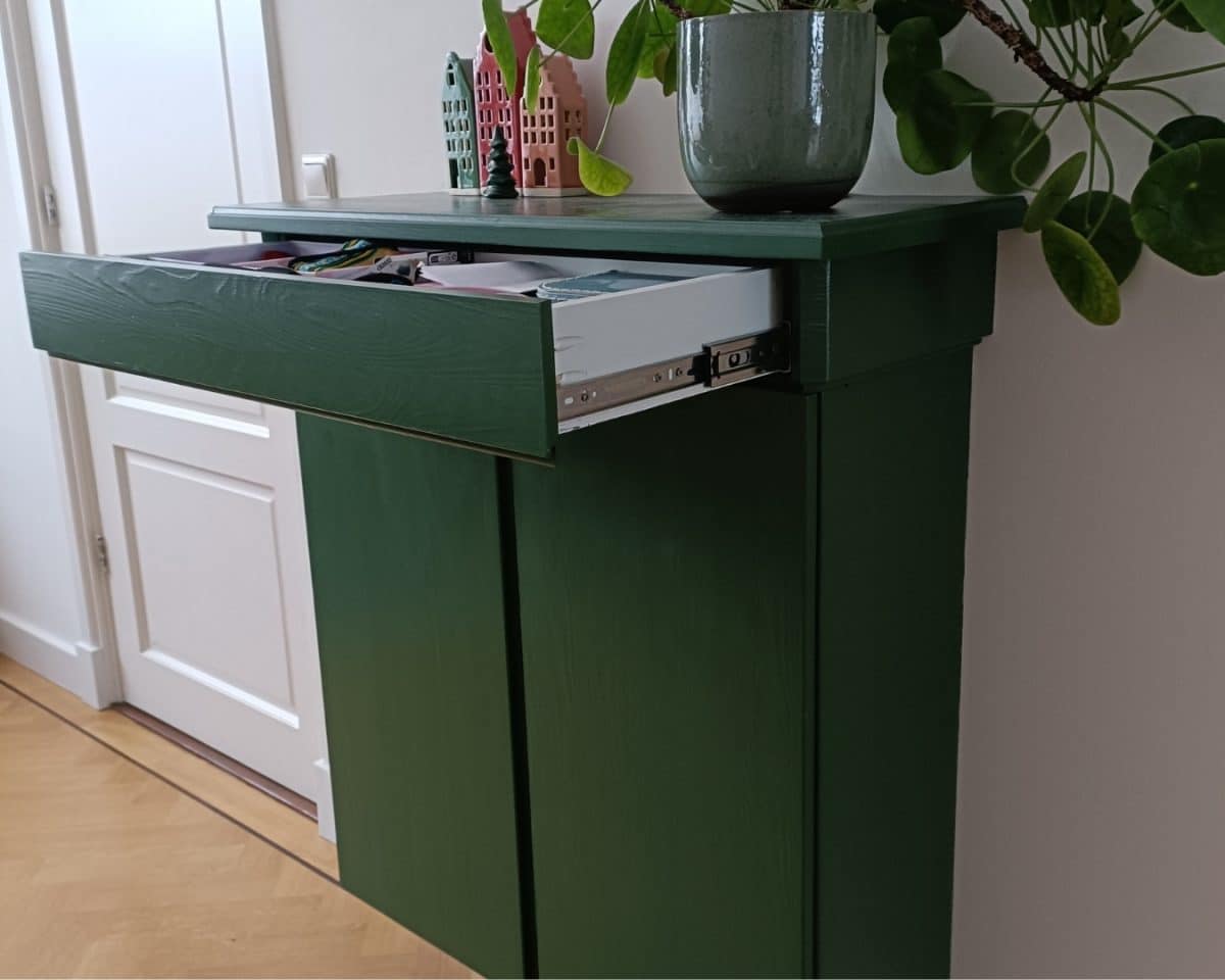 IKEA ivar cabinet with drawer hack