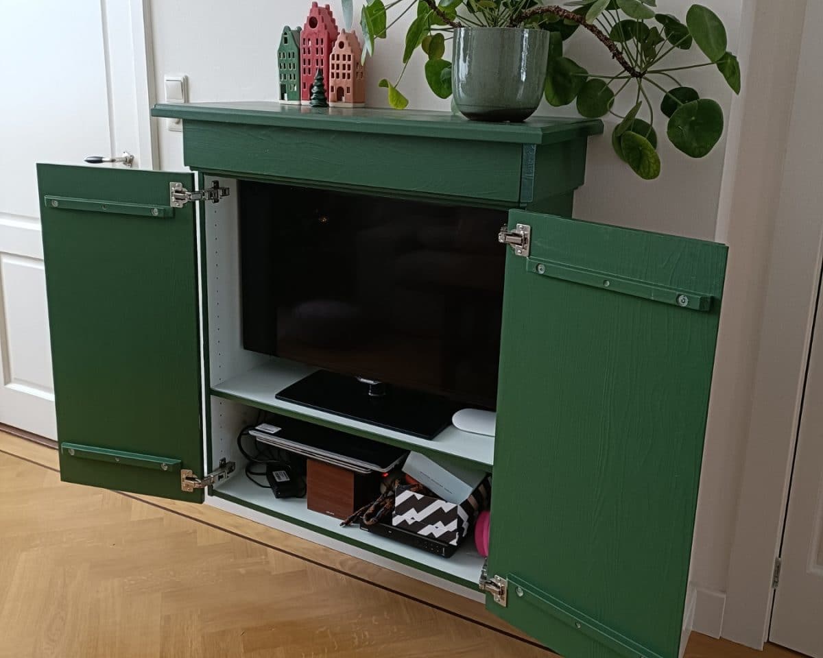 IKEA ivar cabinet hack for hidden TV
