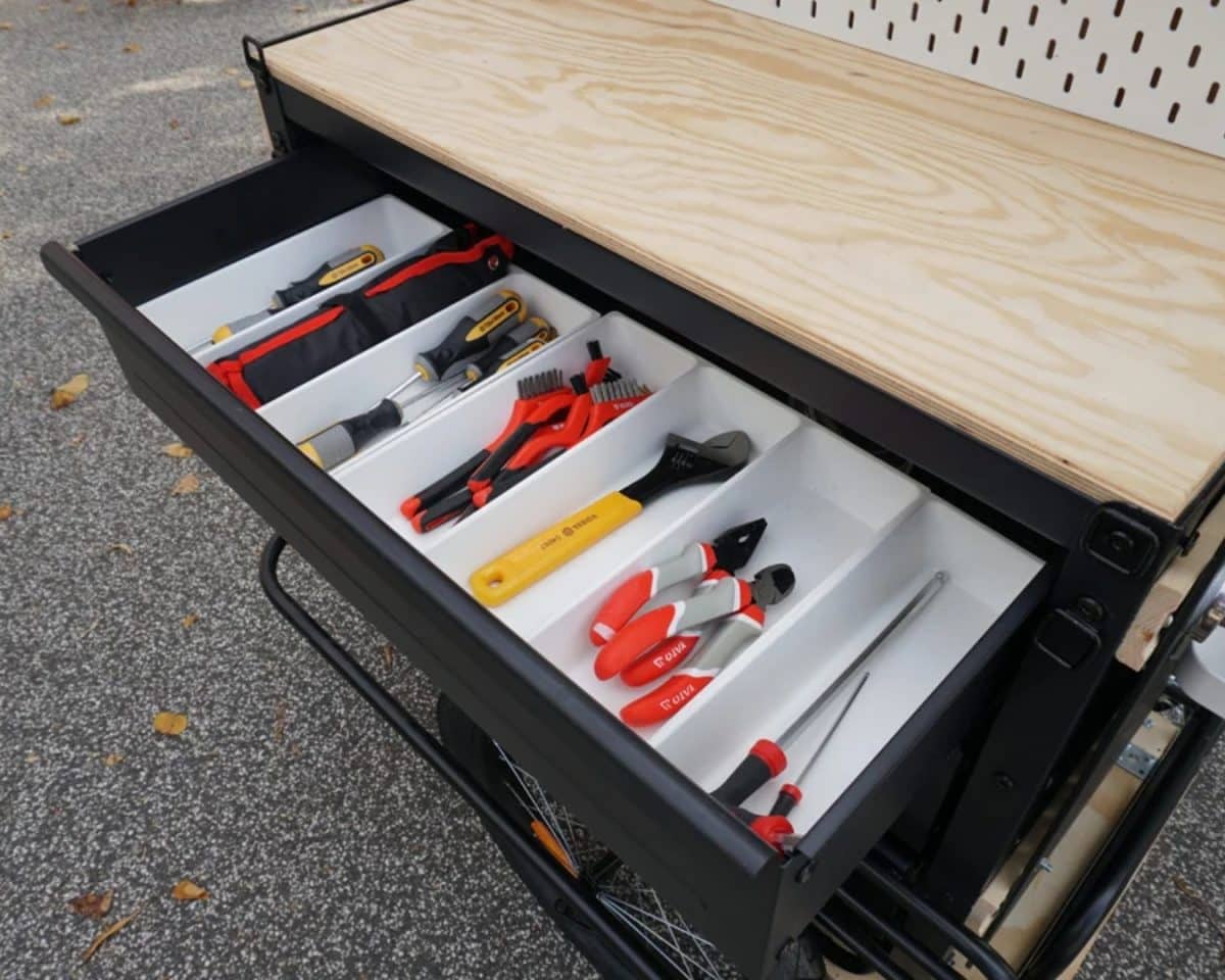 BROR cabinet drawer with tools 