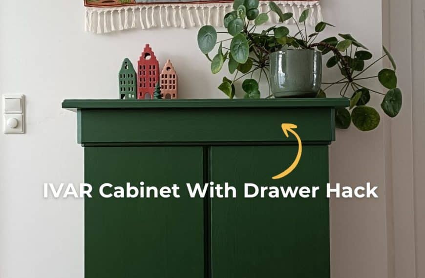 IKEA ivar cabinet with drawer hack