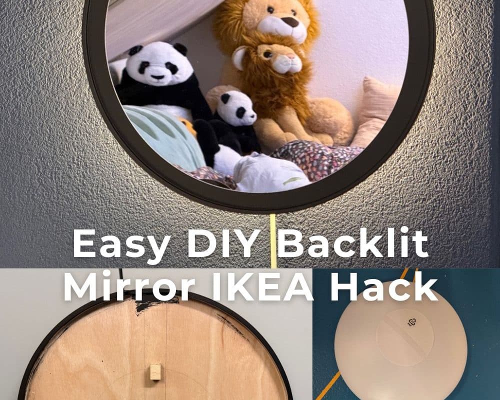 backlit mirror ikea hack with ikea skala tray