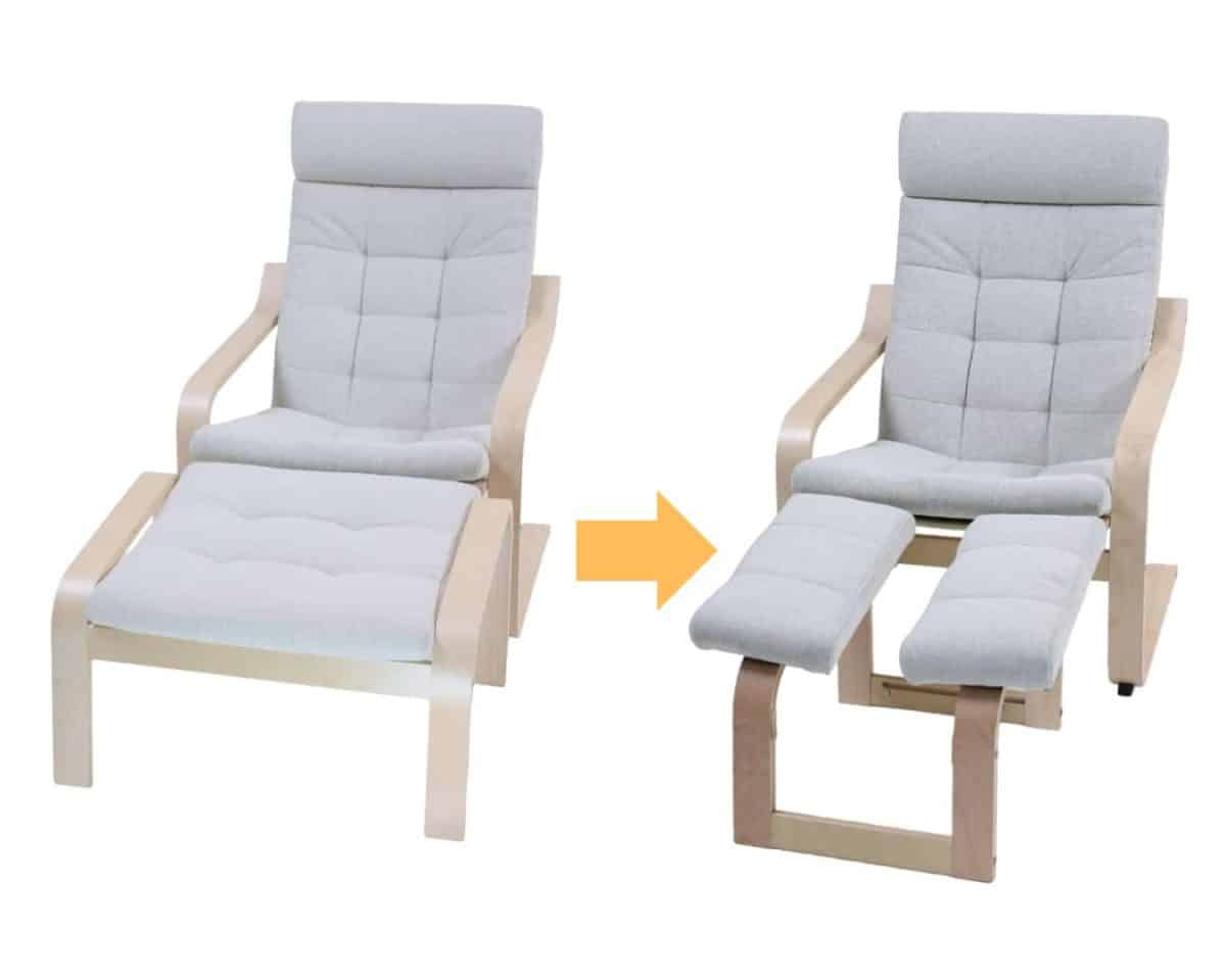 ikea poang footstool hack - IKEA Hackers POÄNG footstool - before and after